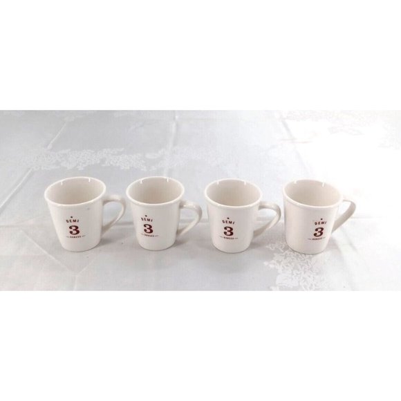 Starbucks Other - Starbucks Coffee Demi 3 oz Demitasse Espresso Set of 4 Cups Brown on White 2010